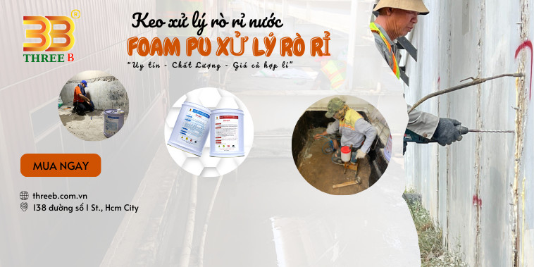 Foam PU Xử Lý Rò Rỉ Nước